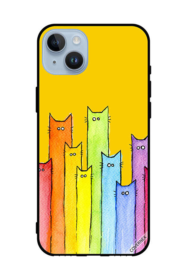 غطاء حماية لهاتف Apple iPhone 14 Plus بتصميم دمية قطة