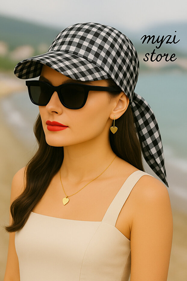 Women's Summer Cotton Patterned Safari Tie-Back Bandana Visor Sun Protection and Stylish Design