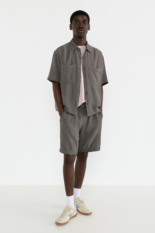 Şile bezi kısa kollu gömlek - 3