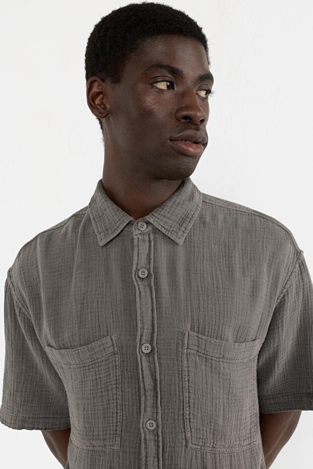 Şile bezi kısa kollu gömlek - 6