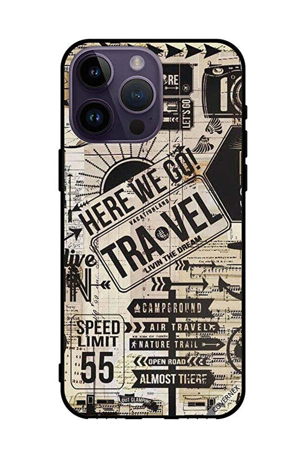 غطاء حماية لجهاز Apple iPhone 14 Pro Max Here We Go Travel