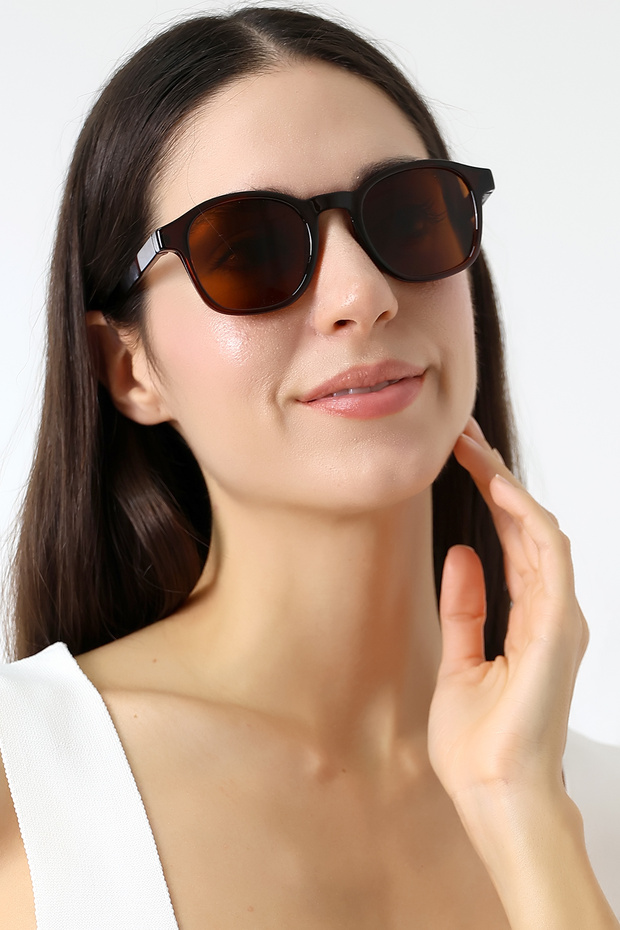 Women's Accessories Brown Oval Uv400 Sunglasses 23001 C3