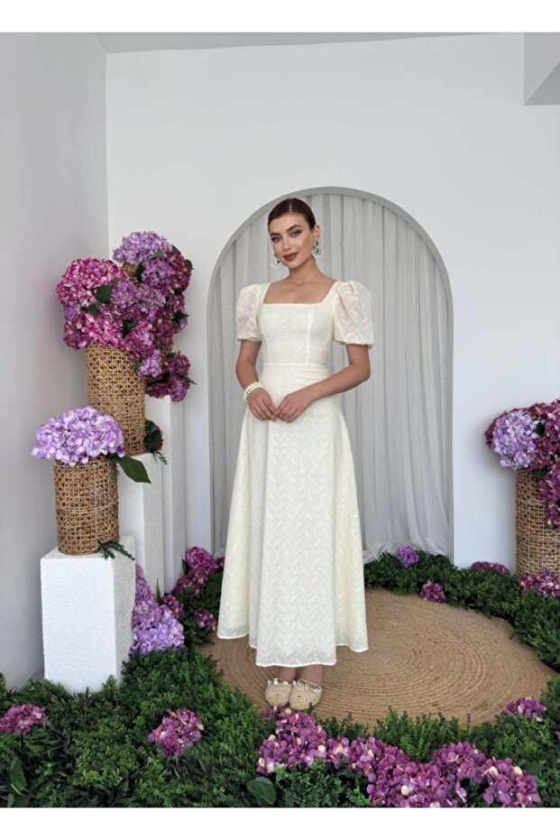 Lına Midi Elbise - 7