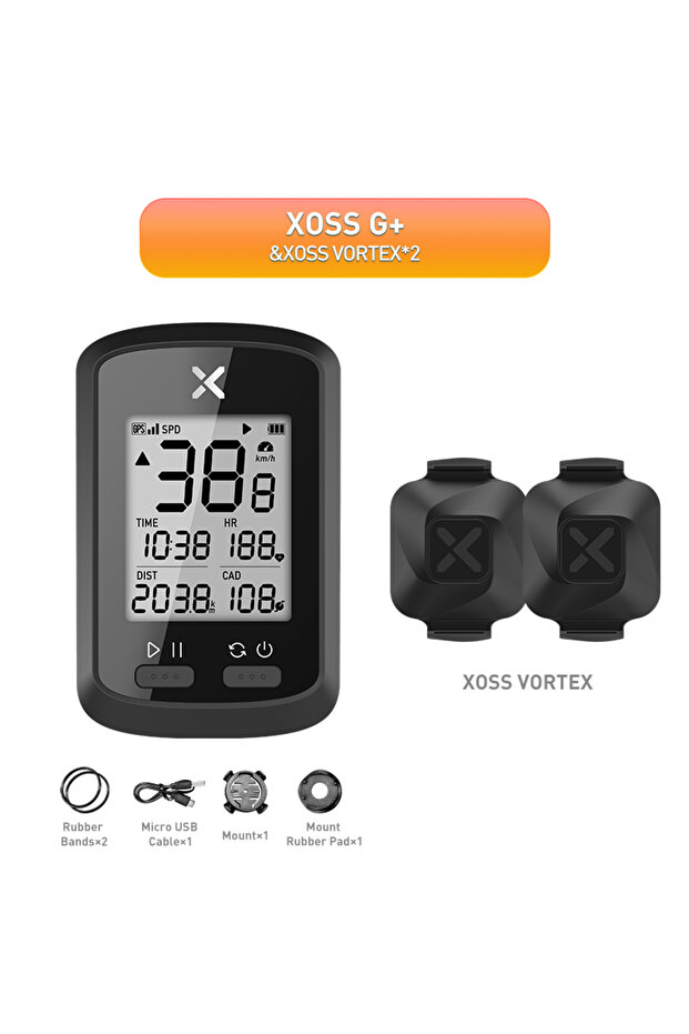 كمبيوتر الدراجة Gplus Combo 2 G/G Plus GPS لاسلكي مقاوم للماء مع عداد سرعة للدراجات الهوائية بتقنية ANT+