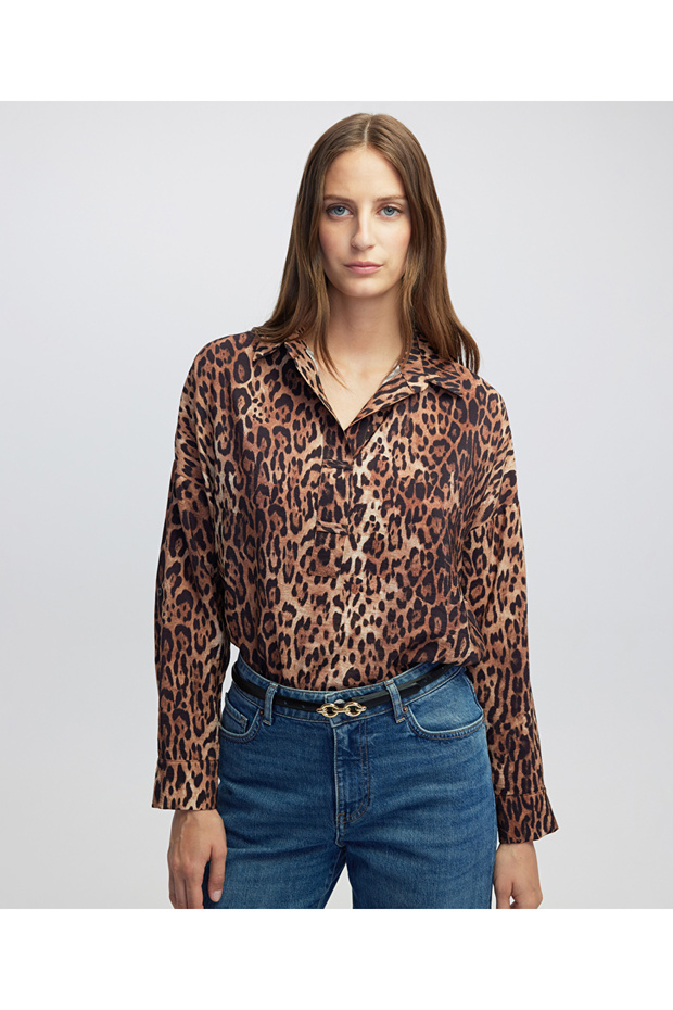 Leopar desen bluz - 1