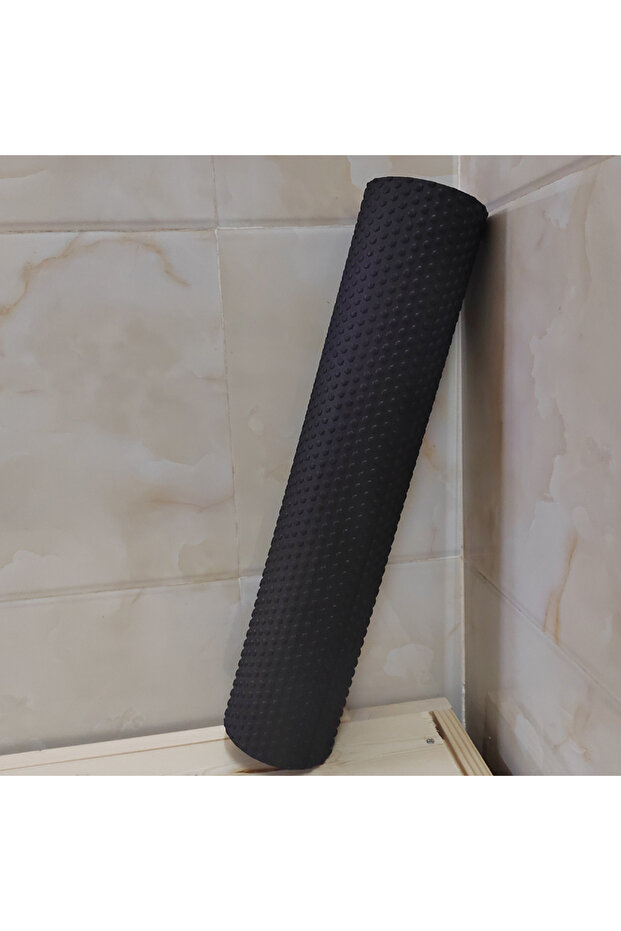 black Yoga Roller Round EVA Foam Cylinder Hexagonal Roller for Pilates Exercise Enhanced Home Workou