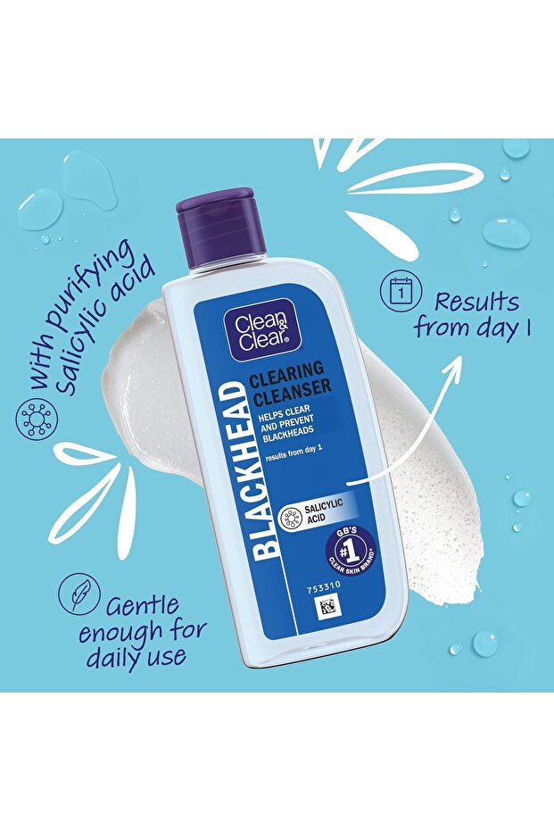 Clean & Clear Blackhead Clearing Oil-Free Facial Wash, 200ml - 2