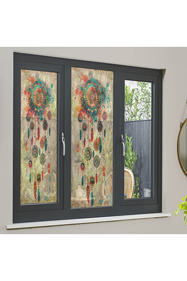 Glass Stained Glass Foil, Self Adhesive, Patterned Frosted Glass Foil 61X100 cm