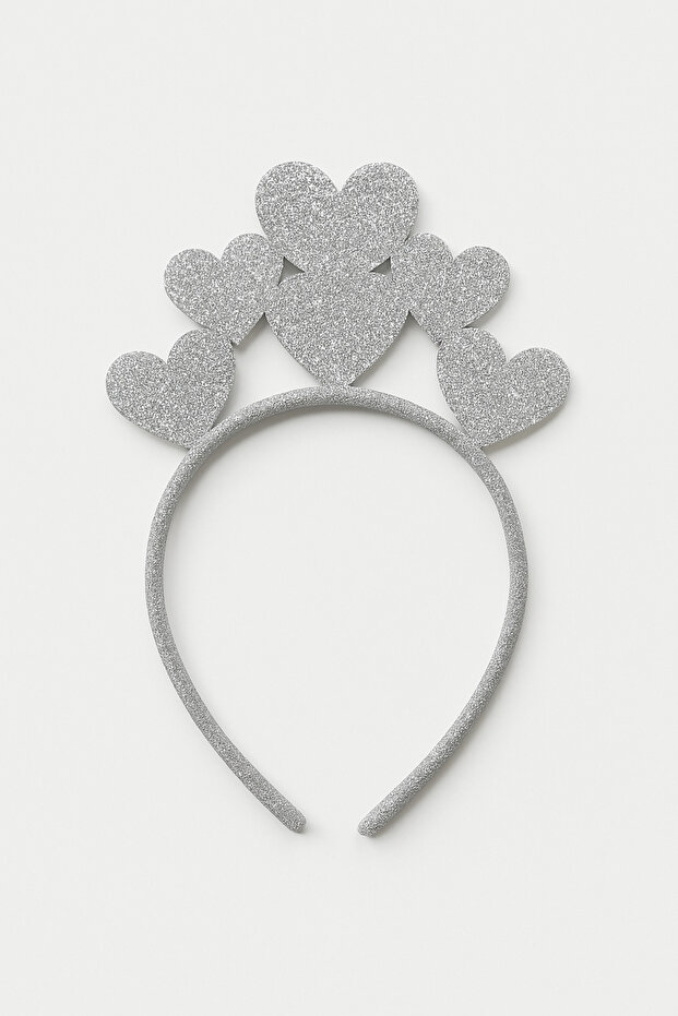 Girl's Glitter Heart Princess Crown – Party and Birthday Accessory