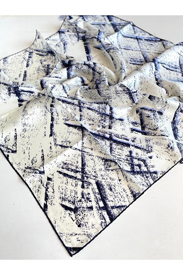 Tivil Pure Silk Scarf 49362 Cream Mixed Pattern