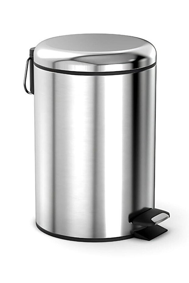 5L Matte Finish Step Trash Can, Stainless Steel, Quiet-Close Lid, Fingerprint-Proof, Sleek Pedal Bin