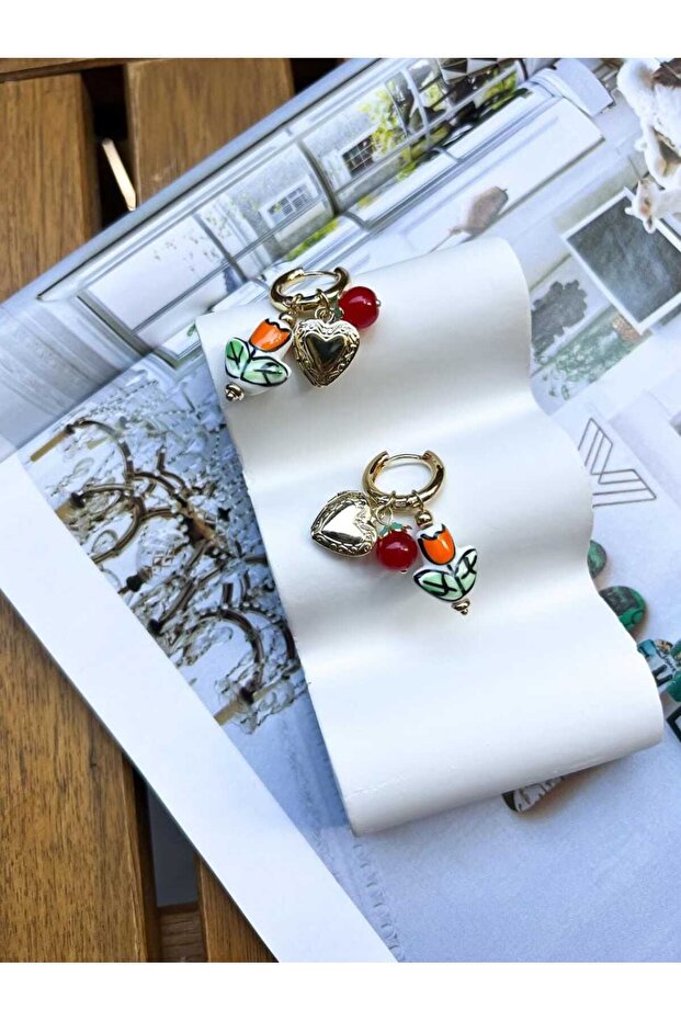 Lale charm küpe - 1