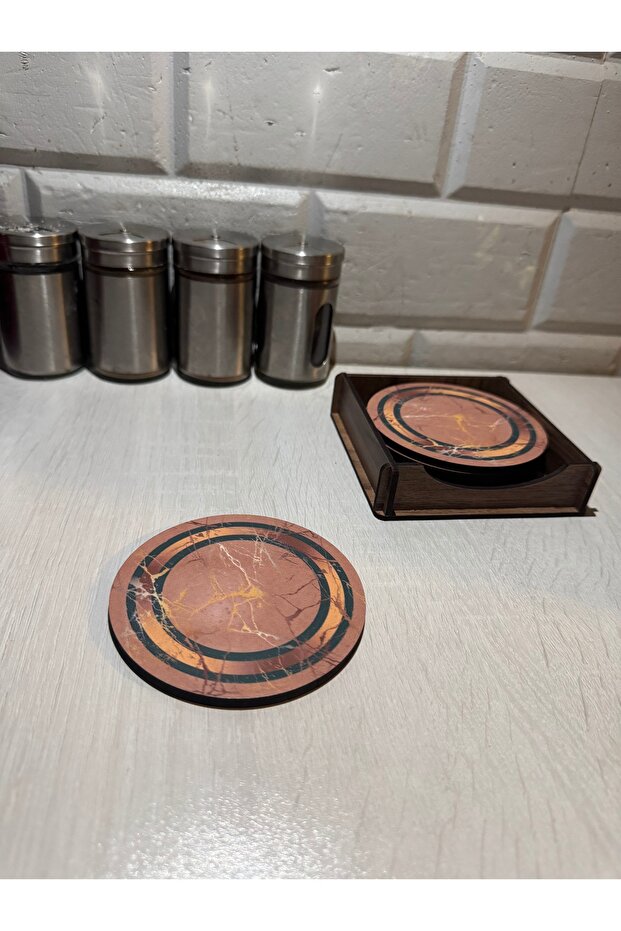 Wooden 6-Piece Coasters (9X9 cm) (Protection Boxed)