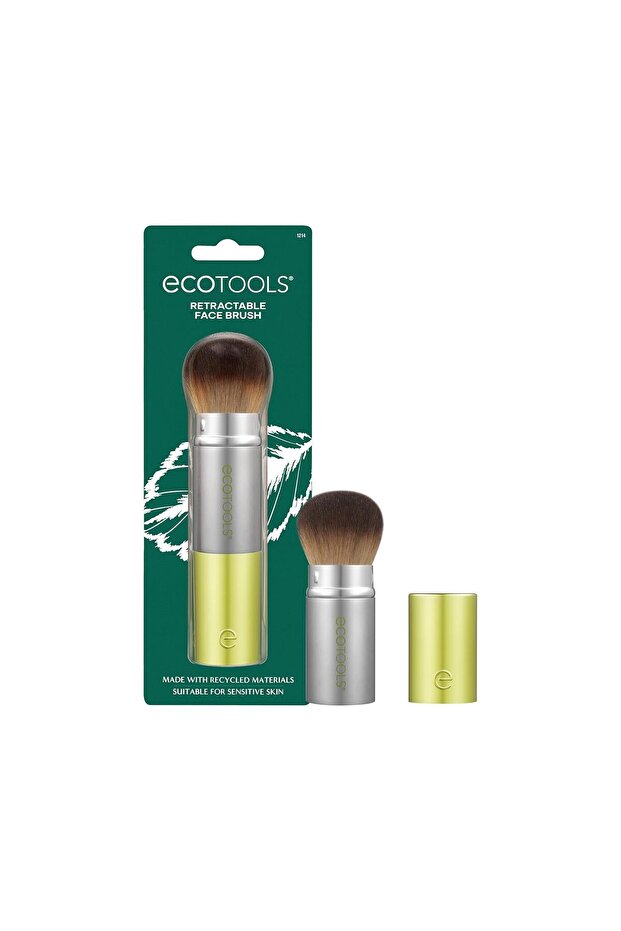 EcoTools Retractable Face Makeup Brush, Kabuki Brush for Foundation, Blush, Bronzer, & Powder
