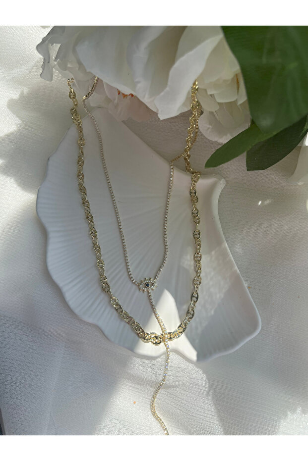 Paslanmaz Çelik 2 Li Kolye seti - 1