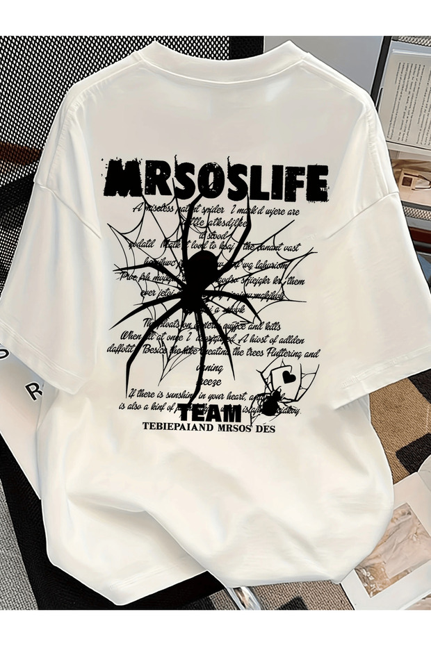 “Streetwear Dark Spider Written Men's T-Shirt”