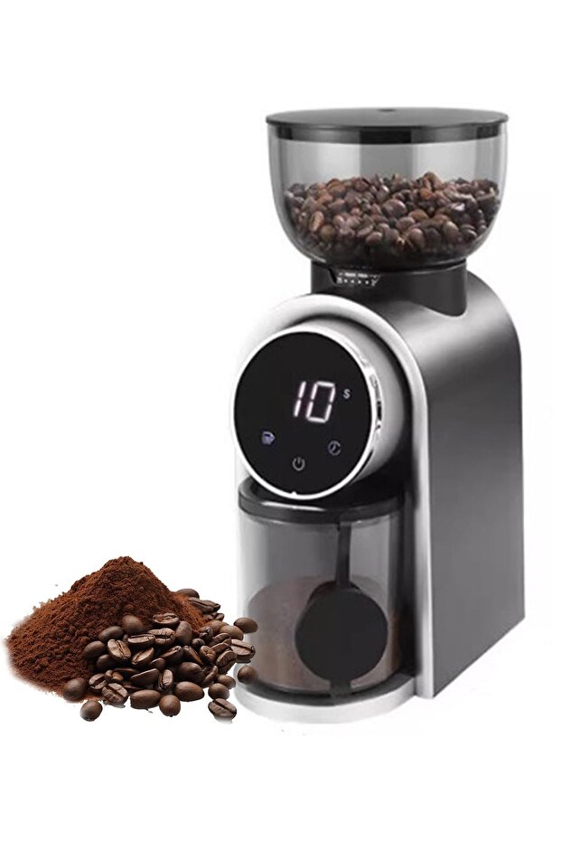 12-Cups Electric Coffee Grinder with 25 Gears Precise Settin, LCD Screen for Turkish/Espresso/Mocha