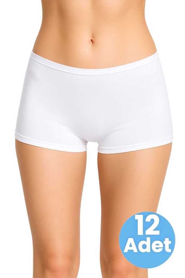 Women's 12 Pack Cotton Lycra Boxer Briefs