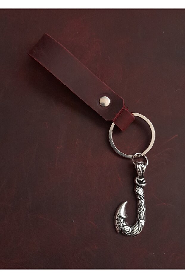 Marine Hook Premium Figure Genuine Leather Keychain