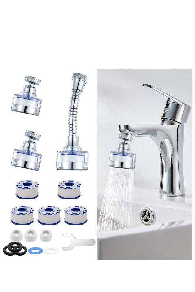 3PCS Sink Water Filter Faucet – 360° Rotating Tap Water Purifier, Multi-Layer Filtration for Kitc
