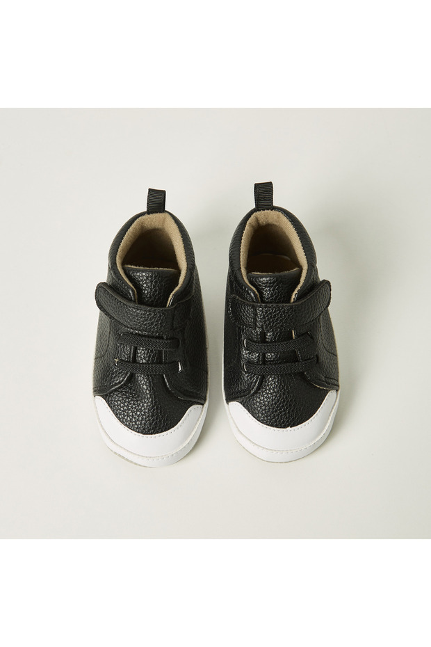 Colourblock Booties with Hook and Loop Closure - 5