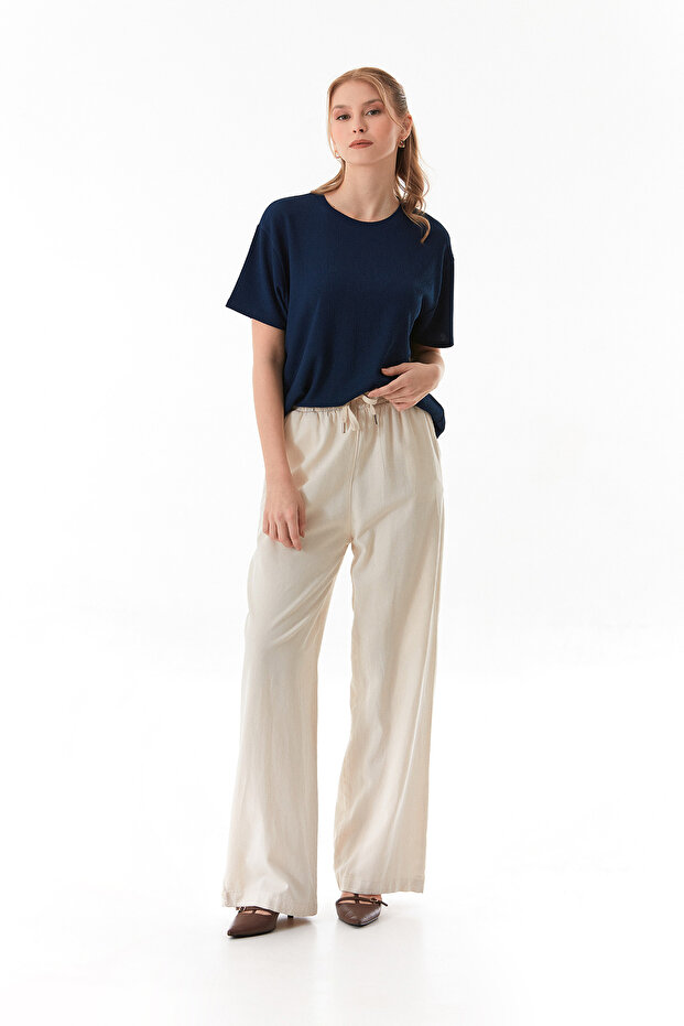 Basic Bürümcük Kumaş Tişört - 2