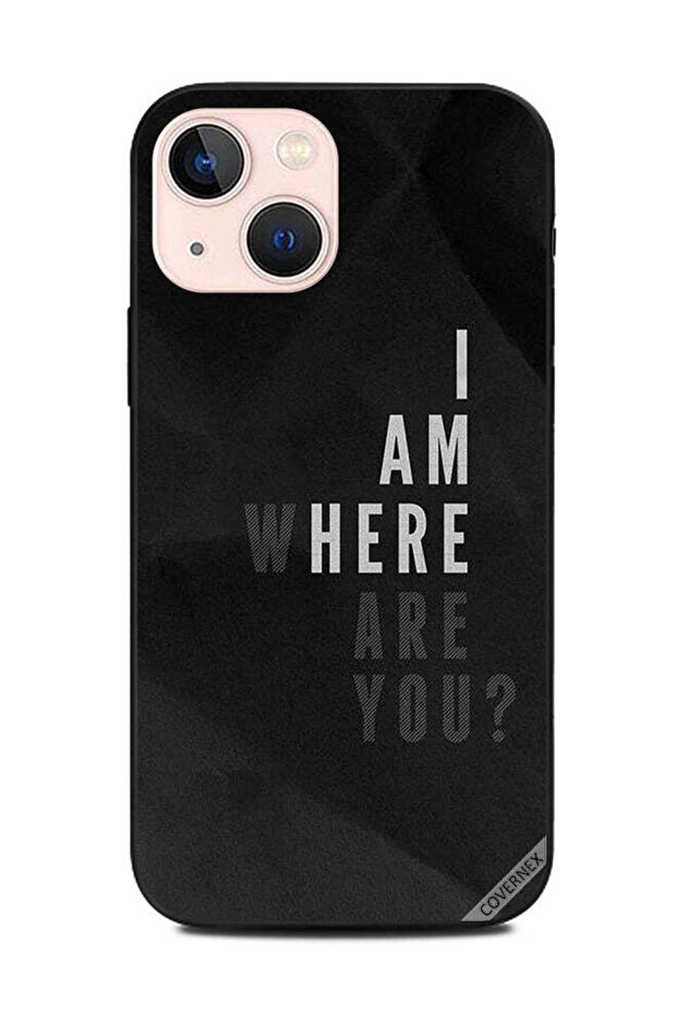 غطاء حماية لهاتف Apple iPhone 13 Mini أنا هنا أين أنت