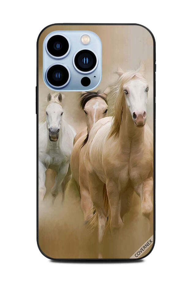 غطاء حماية لهاتف Apple iPhone 13 Pro - سباق الخيول البيضاء