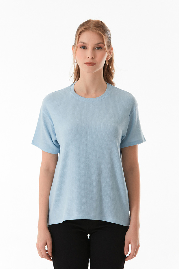 Basic Bürümcük Kumaş Tişört - 8