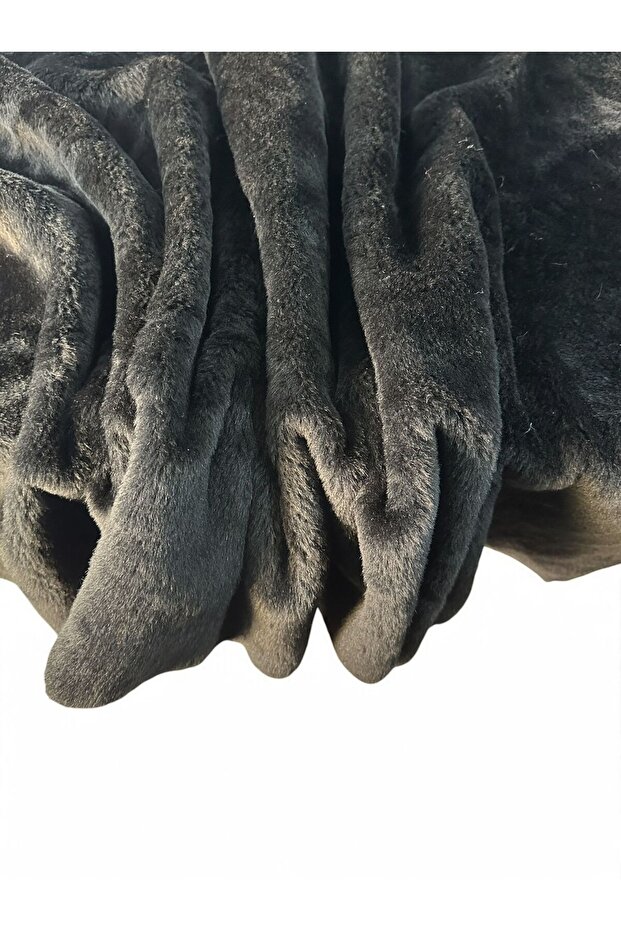 Densewool 90% Wool Dense Woven Plush Fabric – Black (140X90 cm)