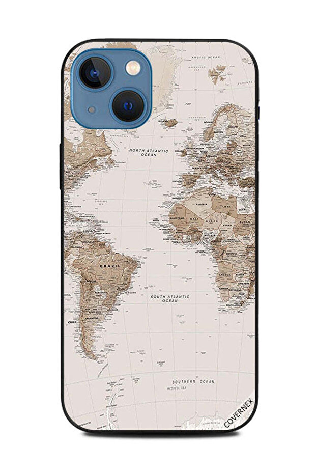 غطاء حماية لهاتف Apple iPhone 13 خريطة العالم
