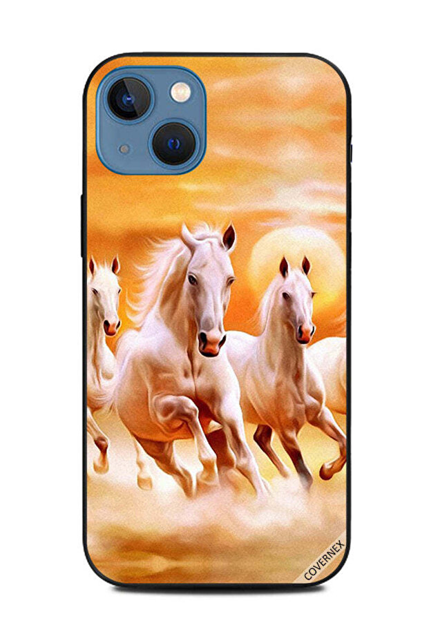 غطاء حماية لهاتف Apple iPhone 13 - خيول تركض