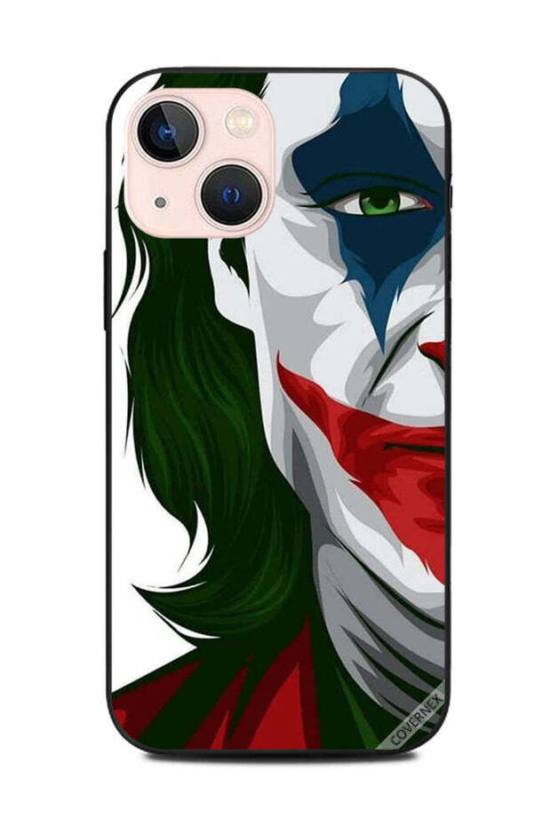 غطاء حماية لجهاز Apple iPhone 13 Mini - رسم نصف وجه الجوكر