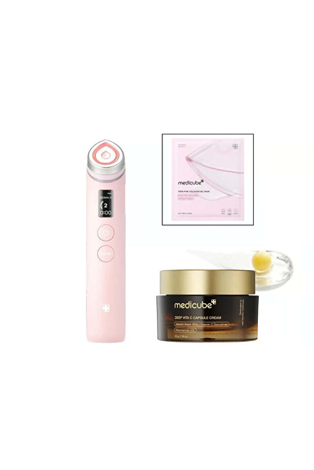 [MEDICUBE] AGE-R Booster Pro Pink + Vita C Capsule Cream Set