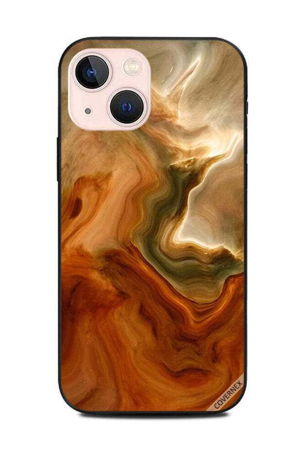 غطاء حماية لهاتف Apple iPhone 13 Mini بنمط لون سائل