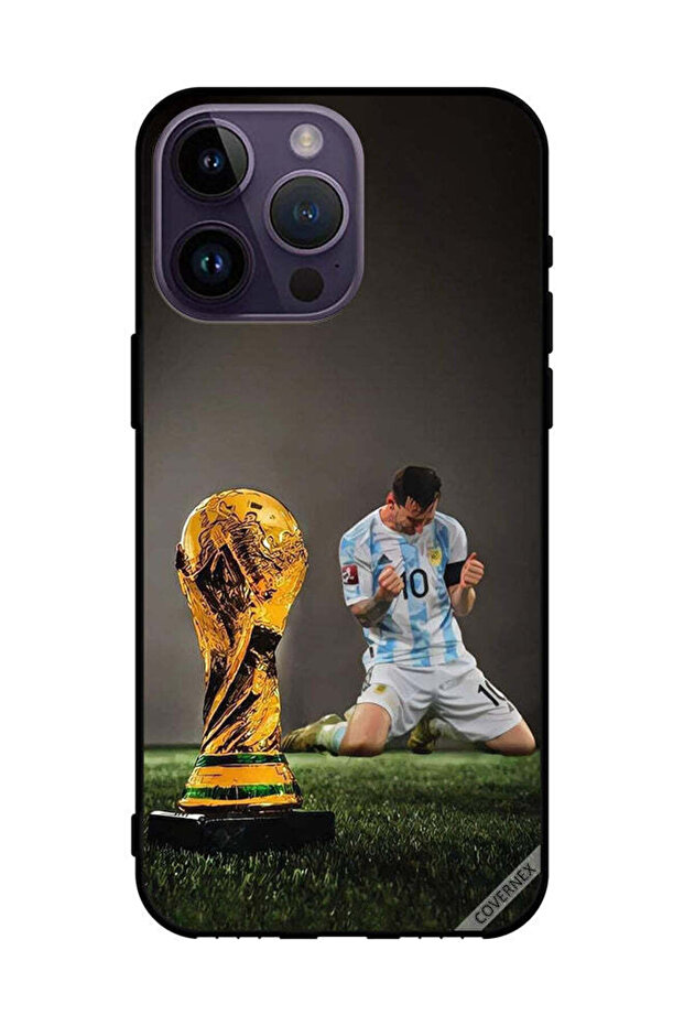 غطاء حماية لهاتف Apple iPhone 14 Pro Max ليو ميسي وكأس الفيفا