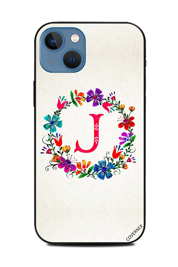 غطاء حماية لهاتف Apple iPhone 13 حرف J