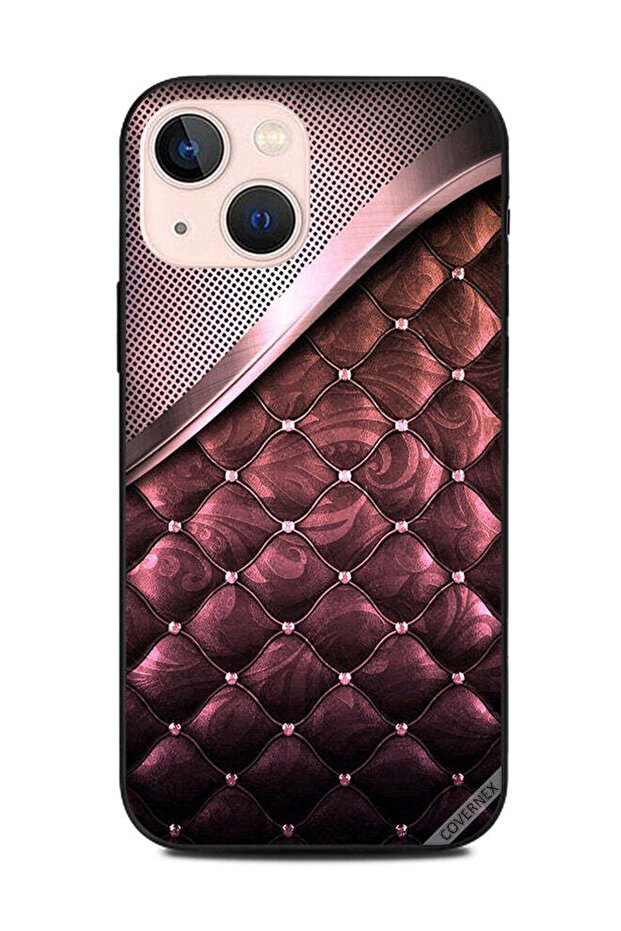 غطاء حماية لهاتف Apple iPhone 13 Mini بنمط نقشة السرقة والختم القماشي