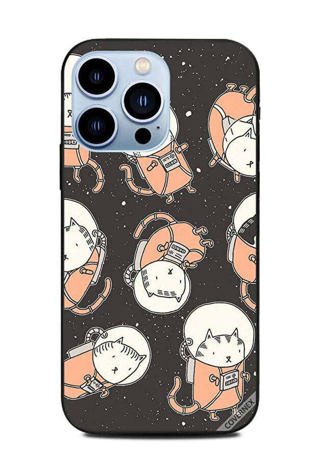 Protective Case Cover For Apple iPhone 13 Pro Cat In Space