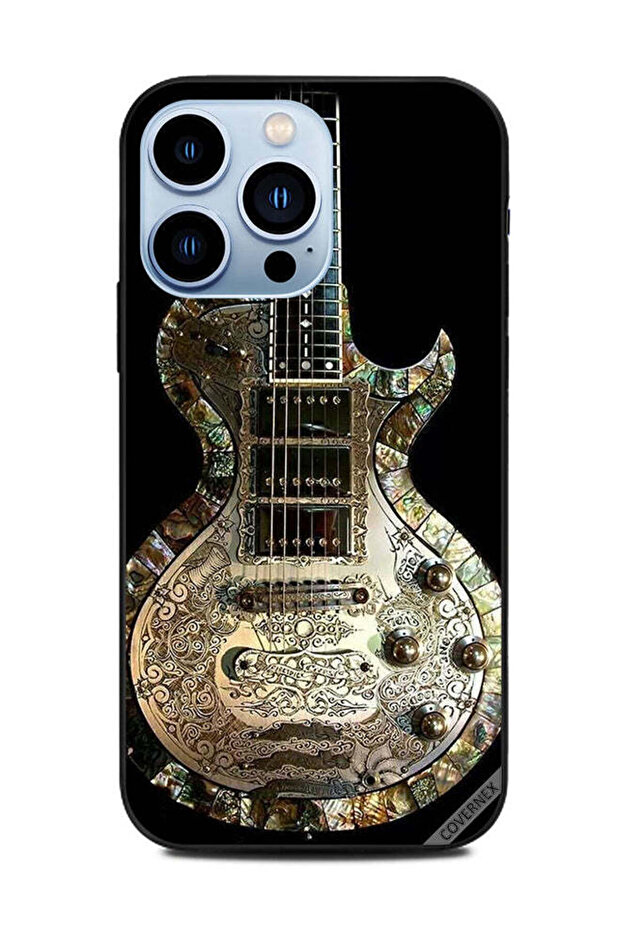 غطاء حماية لهاتف Apple iPhone 13 Pro مع حدود أحجار الجيتار
