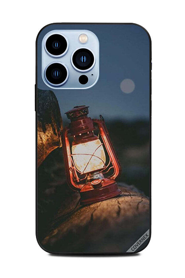 غطاء حماية لهاتف Apple iPhone 13 Pro مصباح مضيء في المساء