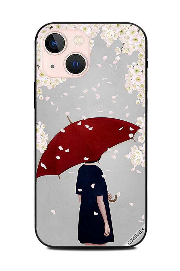 غطاء حماية لهاتف Apple iPhone 13 Mini Girl Under Umbrella