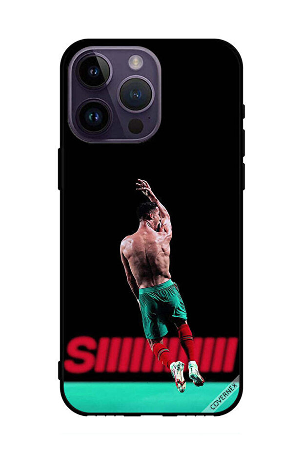 غطاء حماية لهاتف Apple iPhone 14 Pro Max رونالدو في الهواء