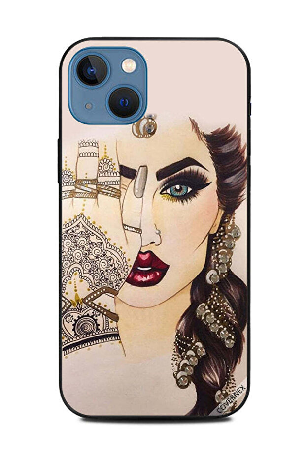 Protective Case Cover For Apple iPhone 13 Awesome Hena On Hand