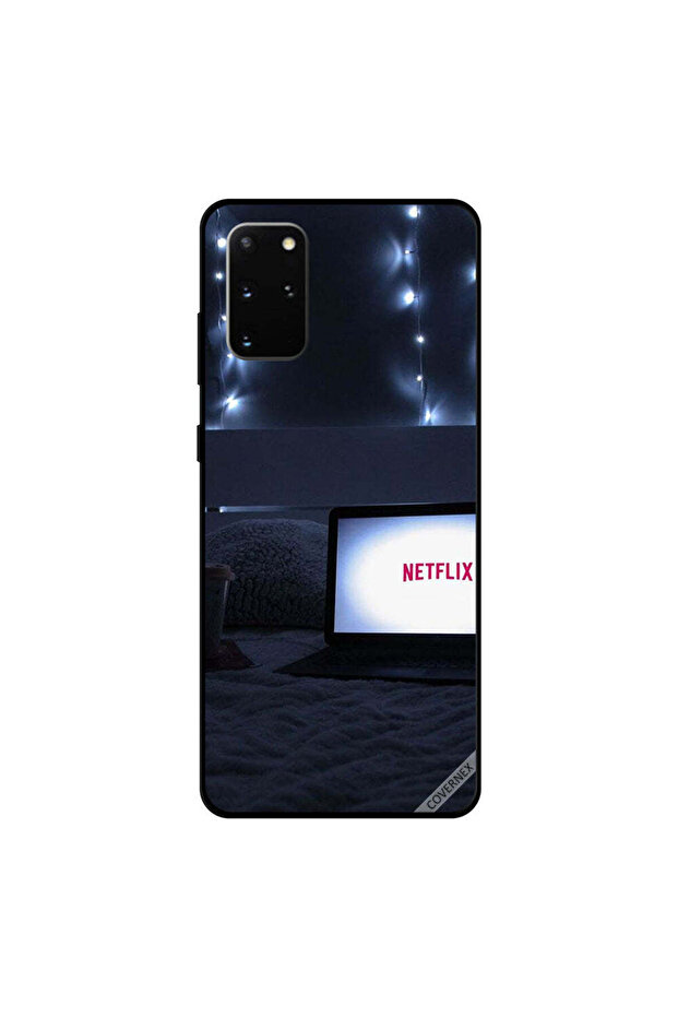 غطاء حماية Samsung Galaxy S20 Plus مع Netflix على الكمبيوتر المحمول