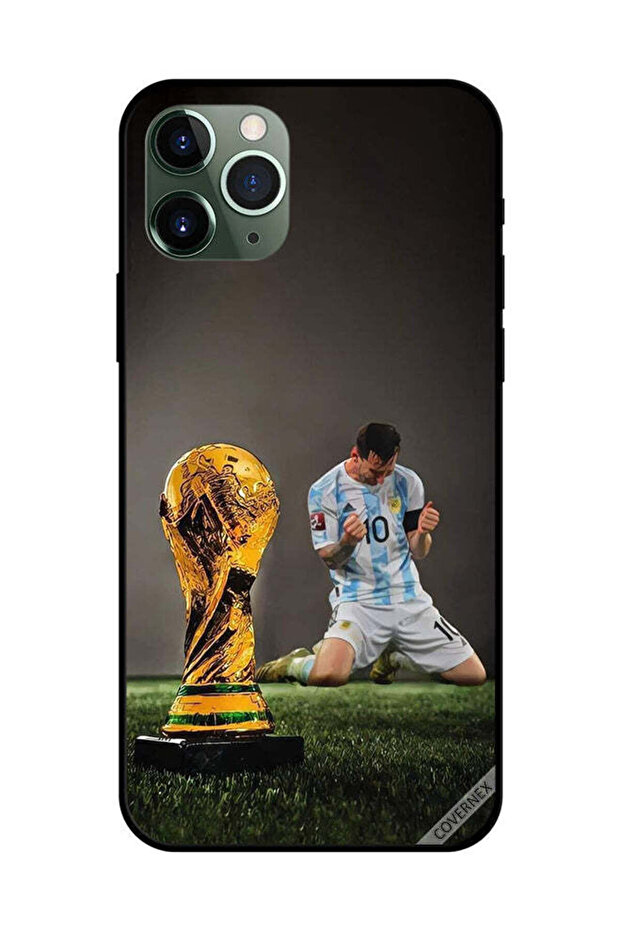 غطاء حماية لهاتف Apple iPhone 11 Pro صورة ليو ميسي وكأس الفيفا