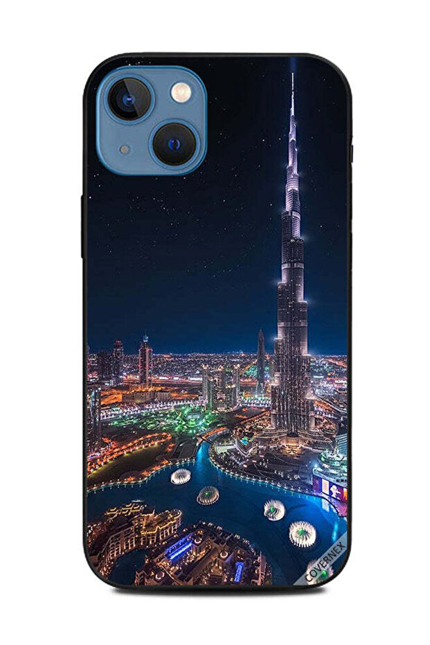 غطاء حماية لهاتف Apple iPhone 13 منظر ليلي لوسط المدينة