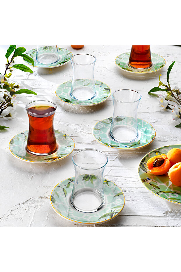 Sorte Çay Seti 12 Parça-Su Yeşili - 2