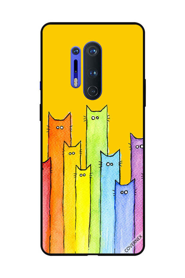 غطاء حماية لهاتف OnePlus 8 Pro بتصميم دمية قطة
