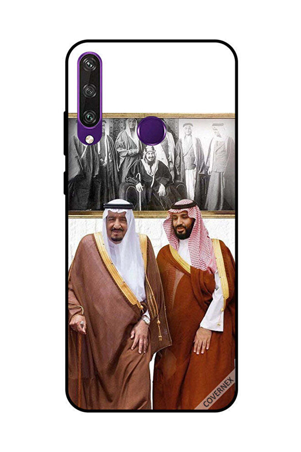 غطاء حماية لهاتف هواوي Y6P الملك سلمان ومحمد بن سلمان يتحدثان أثناء المشي